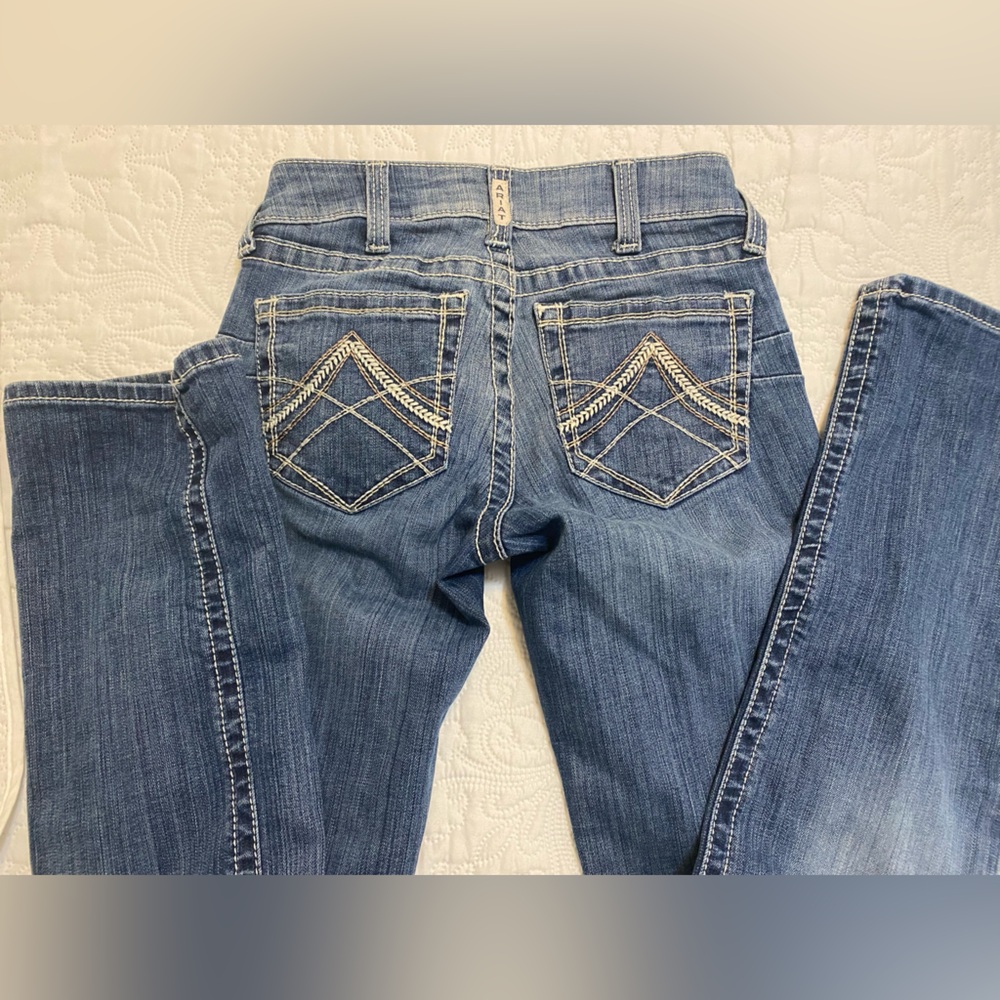 Ariat R.E.A.L. Mild Stretch Icon Stackable Straight Leg Jeans 25R - Picture 9 of 12